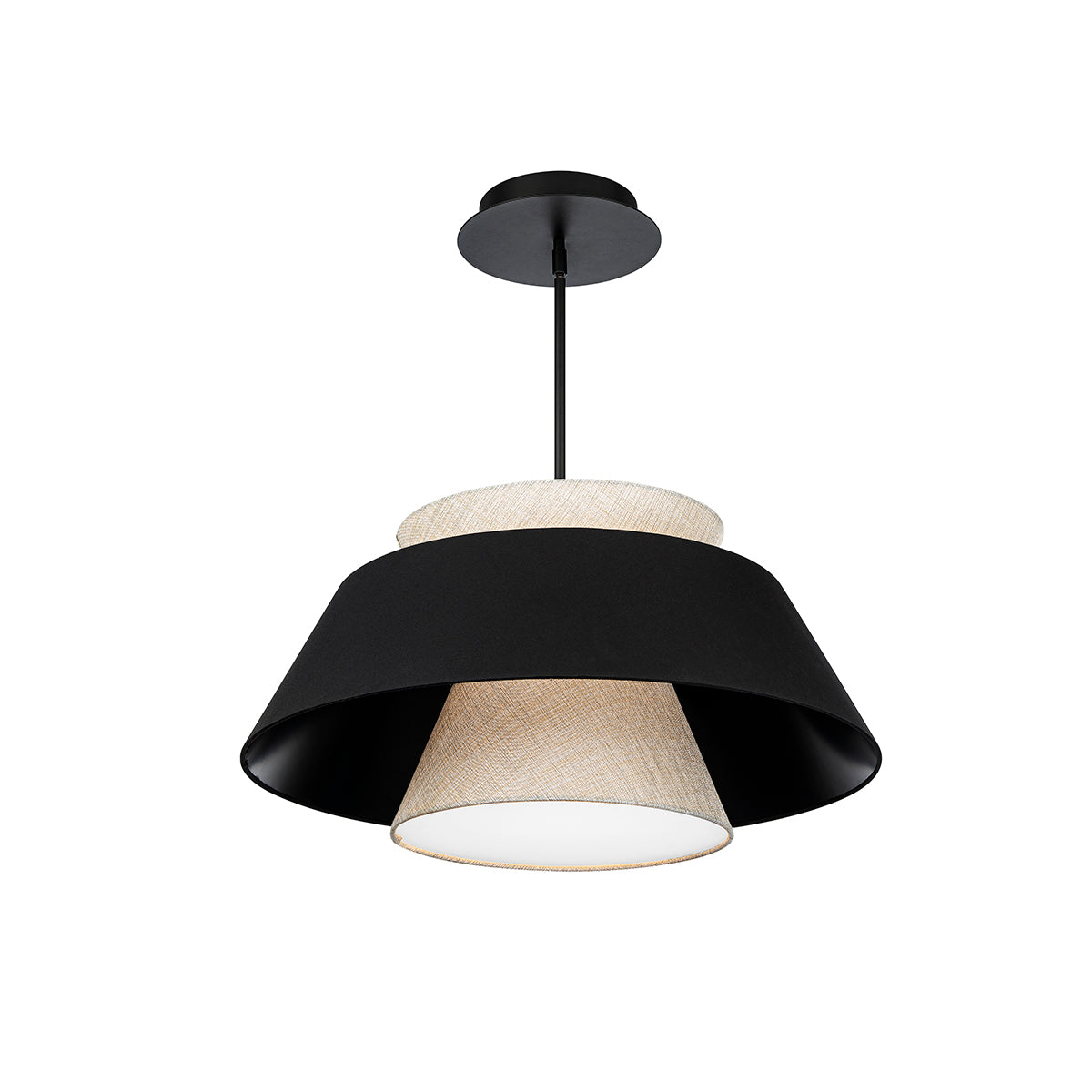 Rockabilly 26in Fabric Pendant - Black