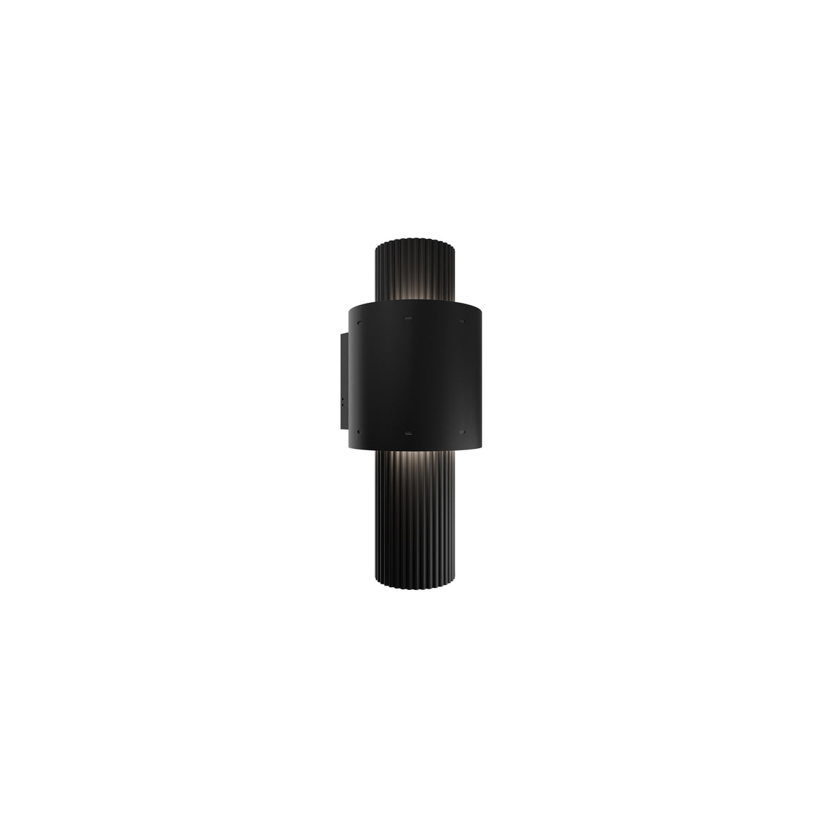 Piston Outdoor Wall Sconce Black