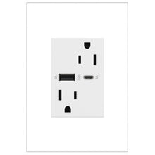 adorne® 15W USB Outlet, Type A/C, 15A, Tamper-Resistant, Plus-Size