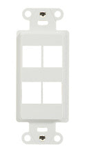 4-Port Decorator Outlet Strap, White