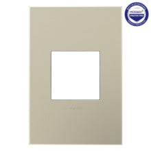 adorne® Titanium 1-Gang Screwless Wall Plate with Microban®
