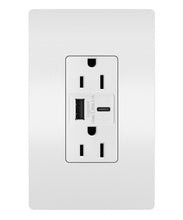 radiant® 3.1A USB Outlet, Type A/C, 15A, Tamper-Resistant, White
