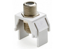 Non-Recessed Nickel F-Connector, White 10-Pack