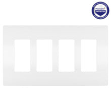 radiant® 4-Gang Screwless Wall Plate with Microban®