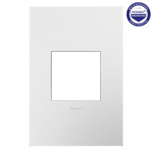 adorne® Matte White 1-Gang Screwless Wall Plate with Microban®