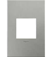 adorne® Brushed Stainless Steel 1-Gang Screwless Wall Plate