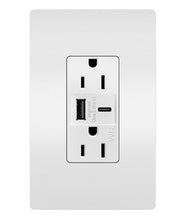 radiant® 15W Weather-Resistant USB Outlet, Type A/C, Tamper-Resistant, White