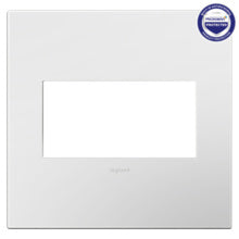 adorne® Gloss White 2-Gang Screwless Wall Plate with Microban®