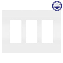 radiant® 3-Gang Screwless Wall Plate with Microban®