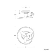 Veloce Ceiling Fan Flush Mount