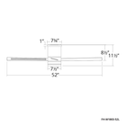 Axis 52 Flush line drawing