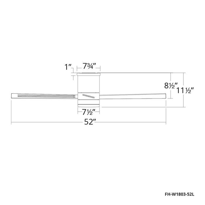 Axis 52 Flush line drawing