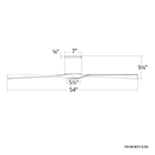 Aviator 5 Flush Mount line drawing