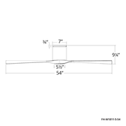 Aviator 5 Flush Mount line drawing
