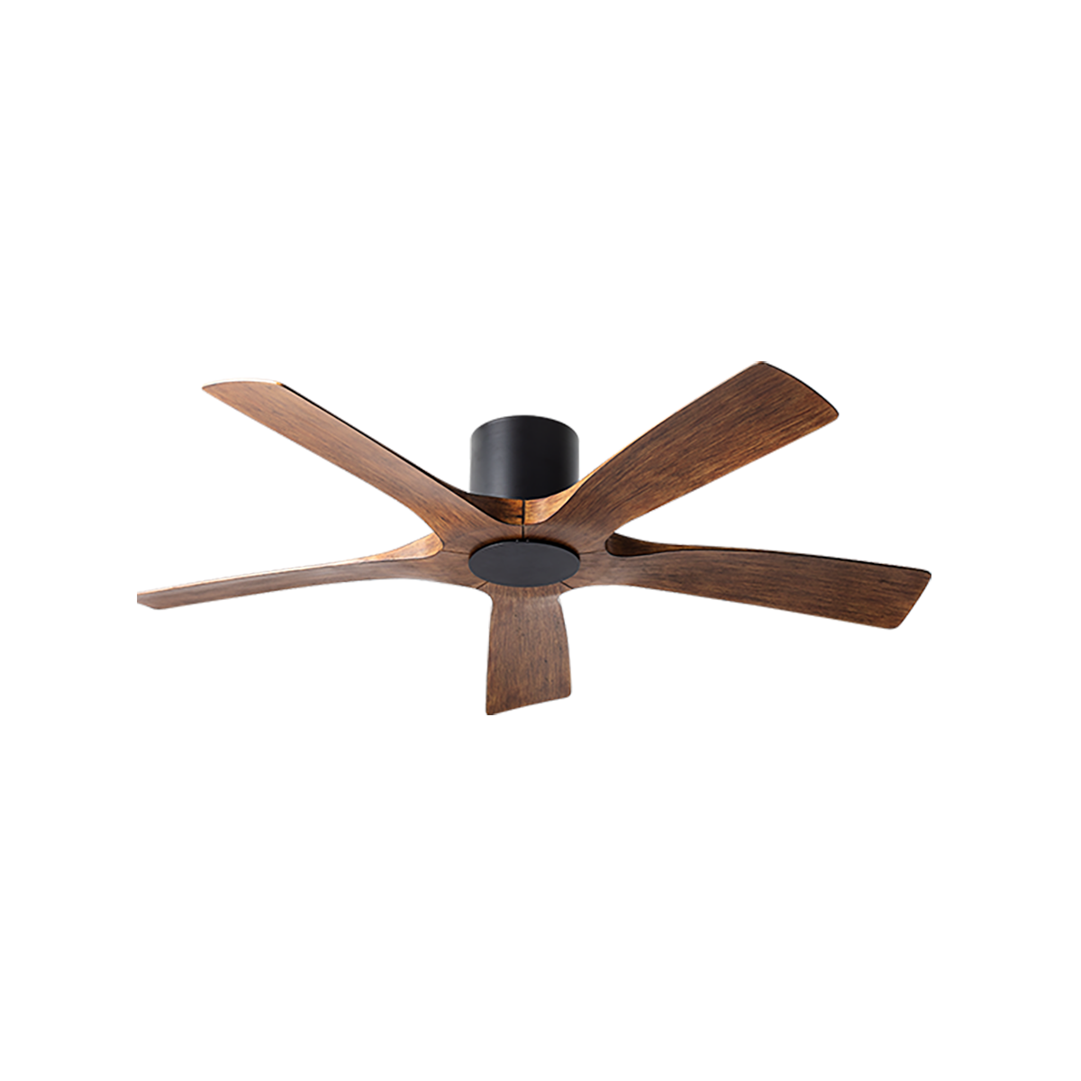 Aviator 5 Flush Mount Matte Black/Distressed Koa angle 2
