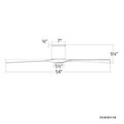Aviator 54 Flush line drawing
