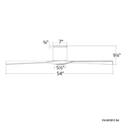 Aviator 54 Flush line drawing