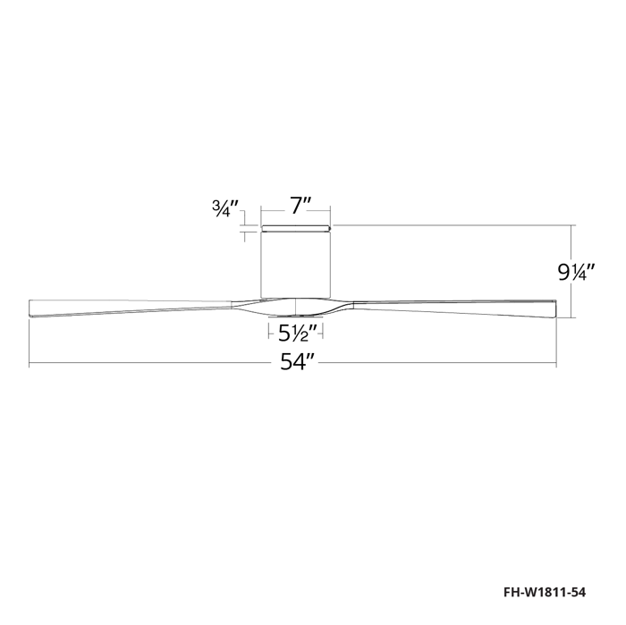 Aviator 54 Flush line drawing
