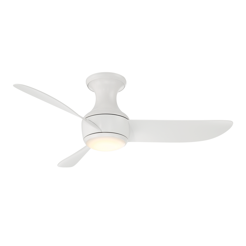 Corona Ceiling Fan w/ Light Matte White