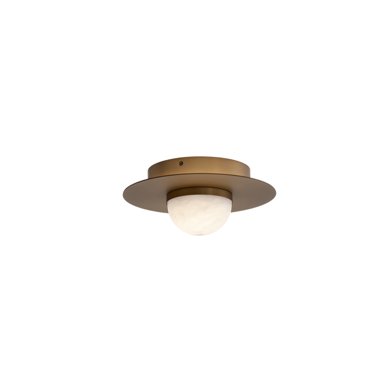 Landed Flush Mount - Aged Brass