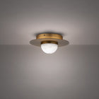 Landed Flush Mount - Aged Brass detail