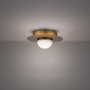 Landed Flush Mount - Aged Brass detail