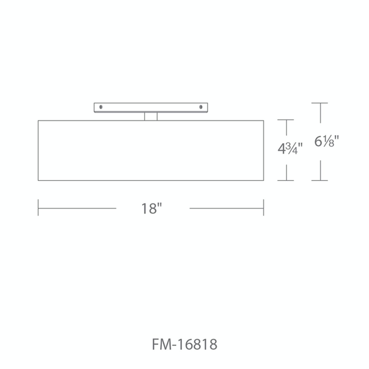 Metropolis Flush Mount 18in line drawing