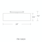 Metropolis Flush Mount 24in line drawing