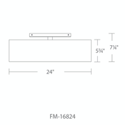 Metropolis Flush Mount 24in line drawing