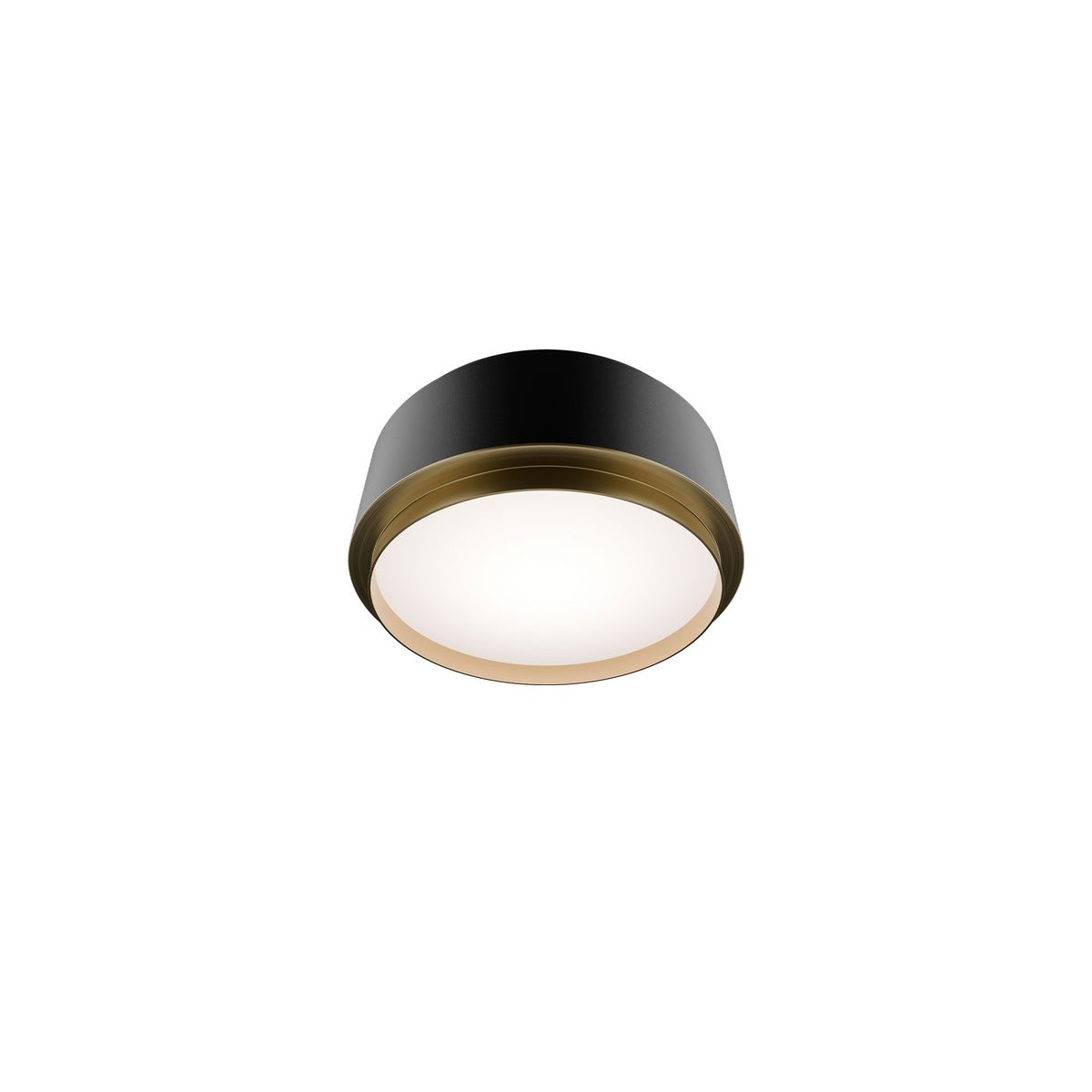 Salvo Ceiling Mount 9in Black/Aged Brass