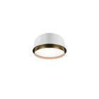 Salvo Ceiling Mount 9in White/Aged Brass