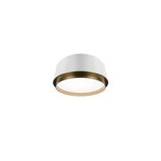 Salvo Ceiling Mount 9in White/Aged Brass