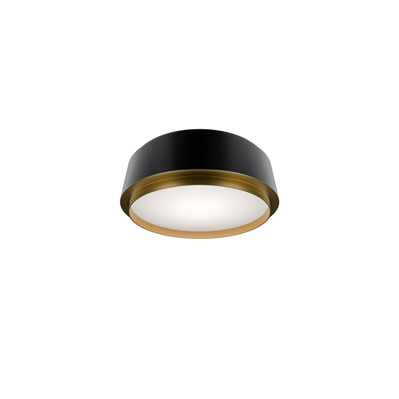 Salvo Ceiling Mount 12in Black/Aged Brass