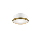 Salvo Ceiling Mount 12in White/Aged Brass
