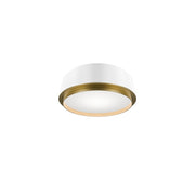 Salvo Ceiling Mount 12in White/Aged Brass