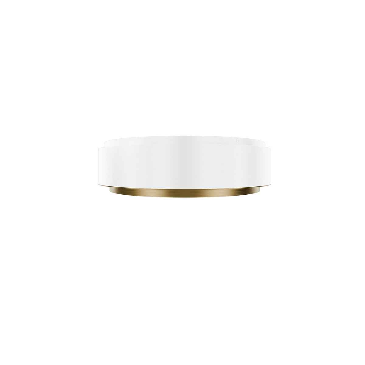 Salvo Ceiling Mount 15in White/Aged Brass