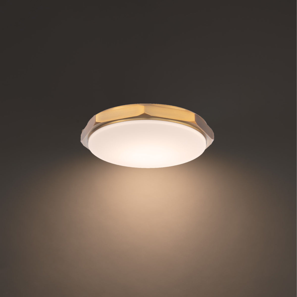 Grommet Flush Mount 16in Antique Brass detail