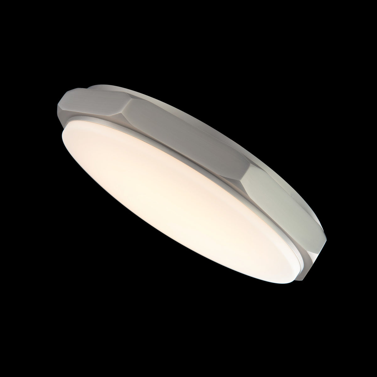 Grommet Flush Mount 16in Brushed Nickel angle