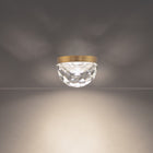 Cascade Crystal Flush Mount - Aged Brass Angle 2