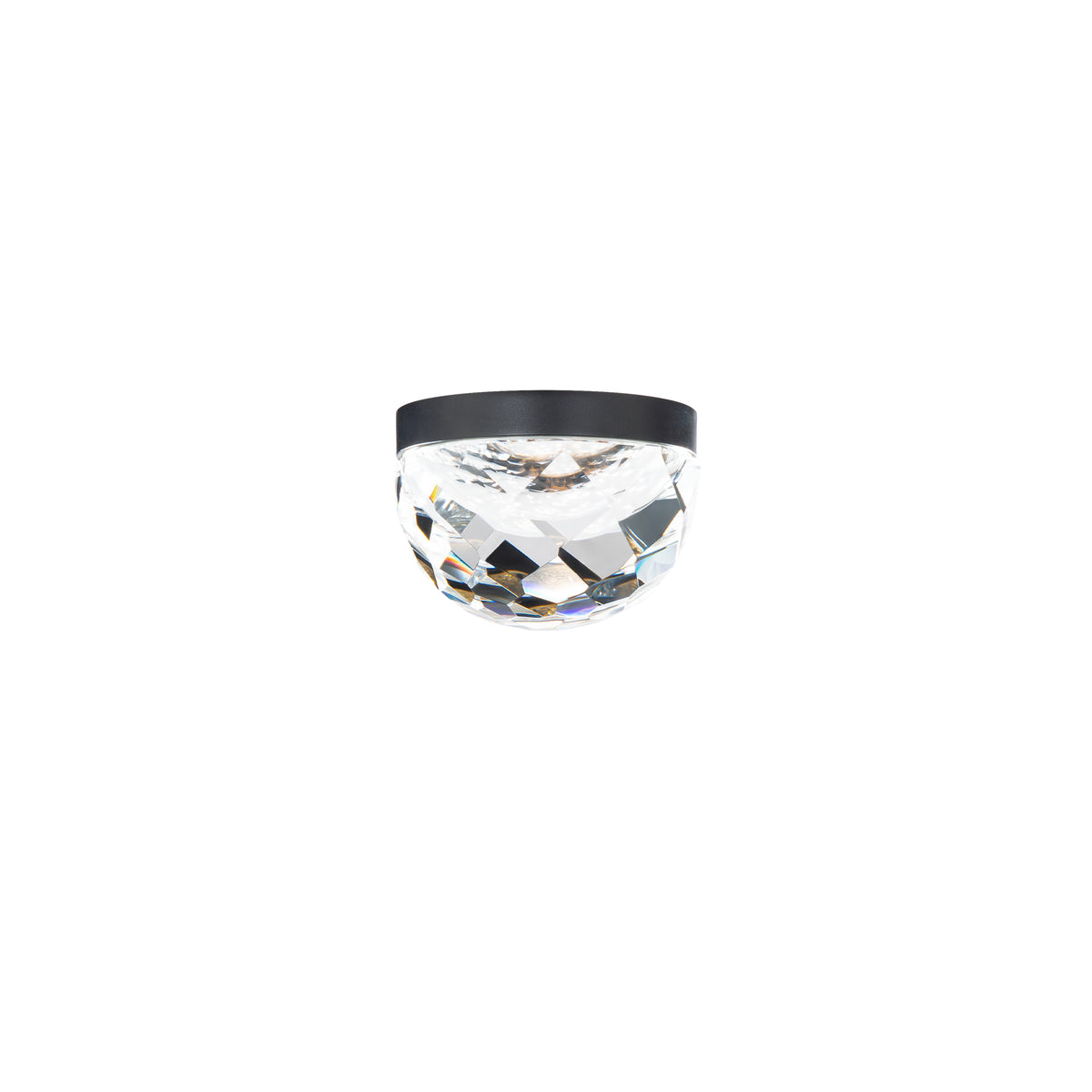 Cascade Crystal Flush Mount - Black