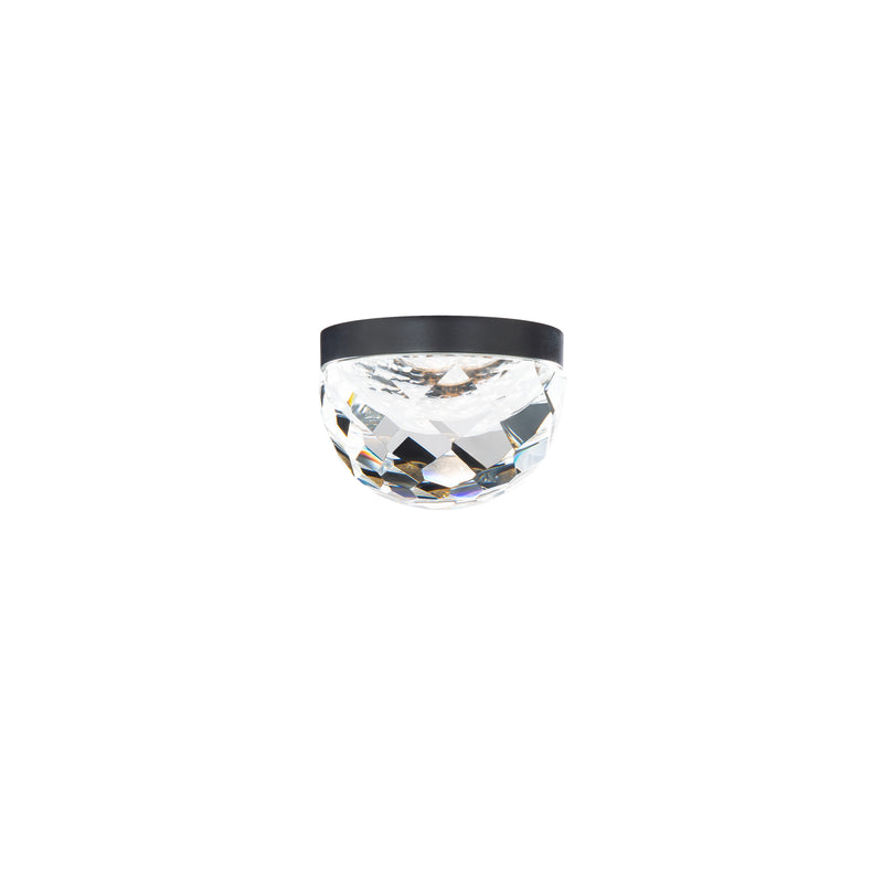 Cascade Crystal Flush Mount - Black