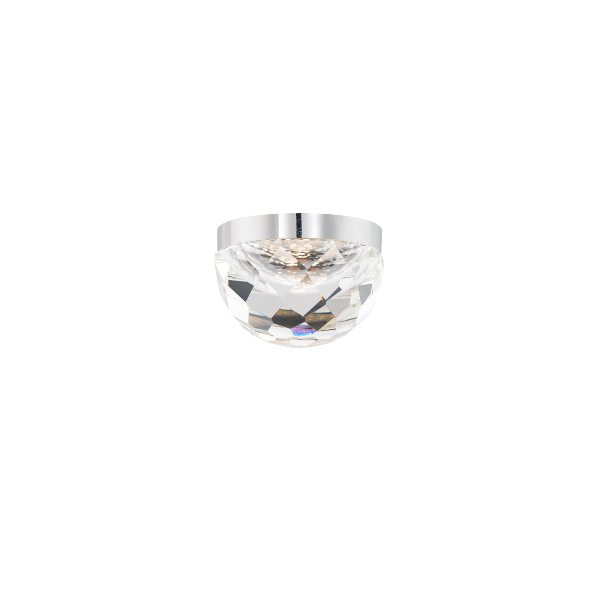 Cascade Crystal Flush Mount - Polished Nickel