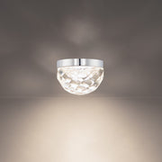 Cascade Crystal Flush Mount - Polished Nickel Angle 2