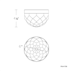 Cascade Crystal Flush Mount - Line Drawing