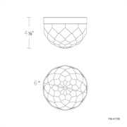 Cascade Crystal Flush Mount - Line Drawing