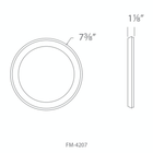 Argo Flush Mount 7in line drawing