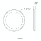Argo Flush Mount 11in line drawing