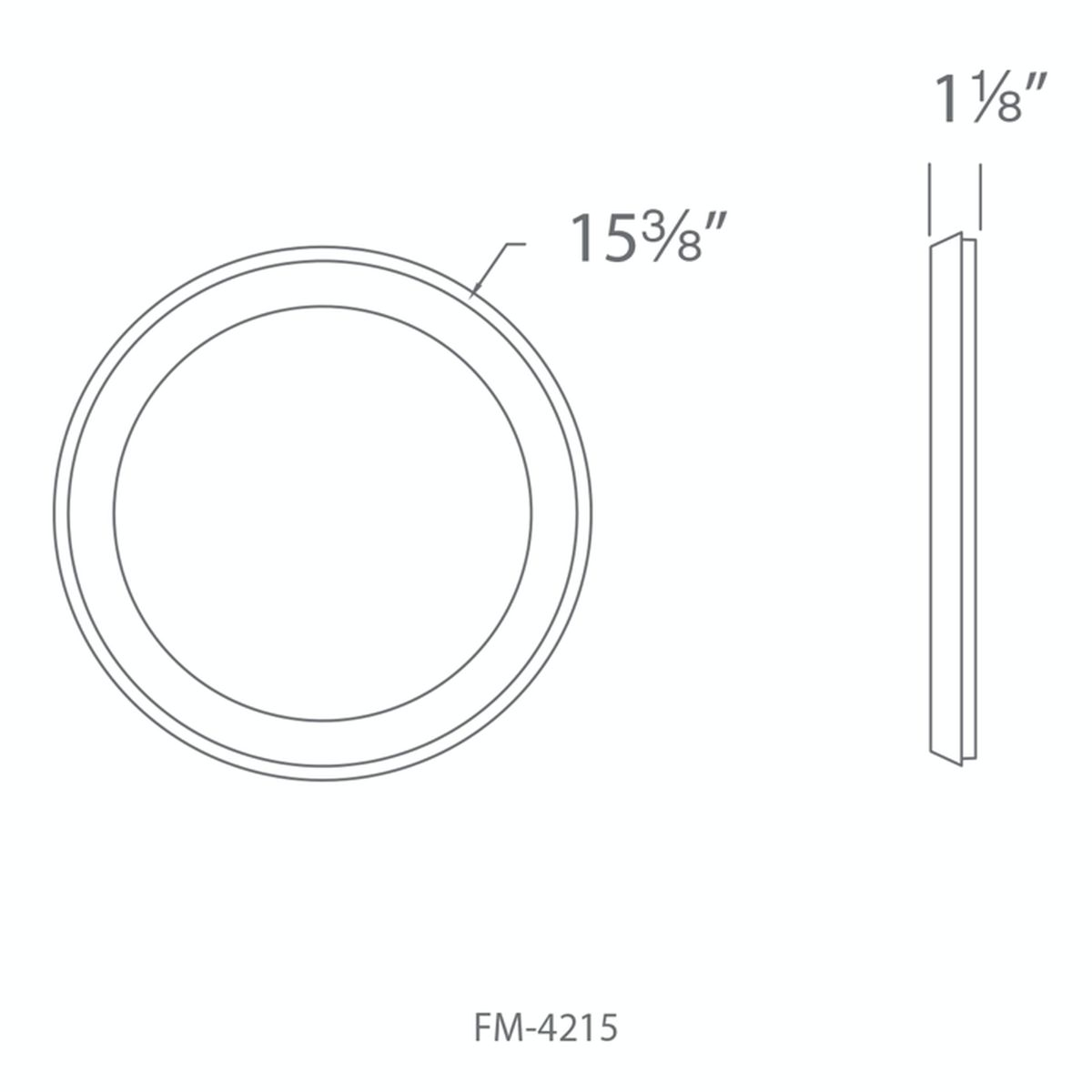 Argo Flush Mount RND 15in line drawing