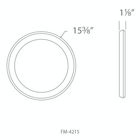 Argo Flush Mount RND 15in line drawing