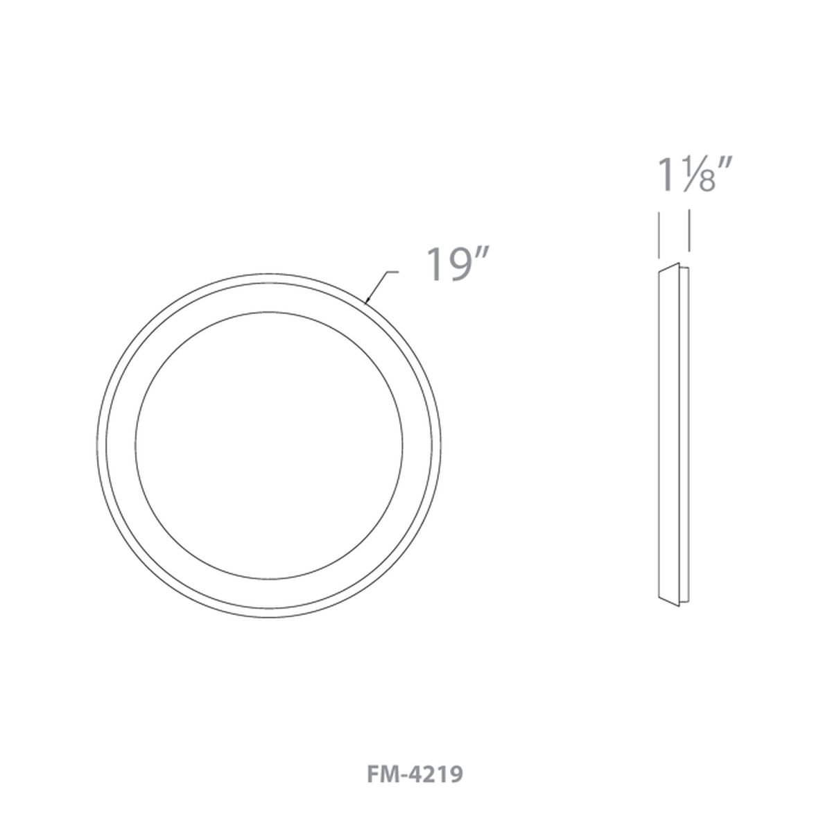 Argo Flush Mount 19in line drawing